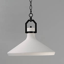 Lumi 16" White Plaster Pendant