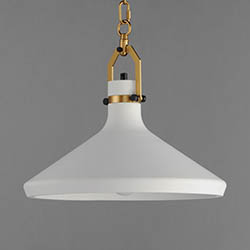 Lumi 16" White Plaster Pendant