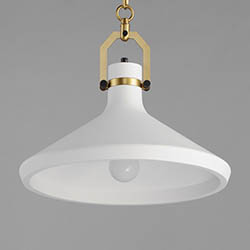 Lumi 16" White Plaster Pendant