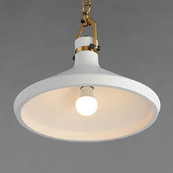 Lumi 16" White Plaster Pendant