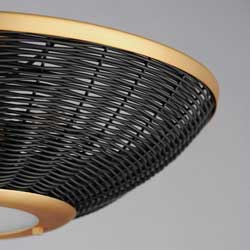 Rattan 20" Wall Sconce/Semi Flush Mount