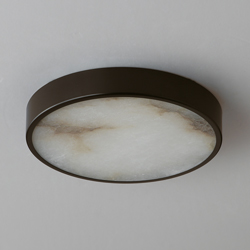 Slab 7" LED Alabaster Flush Mount