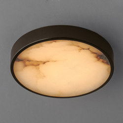 Slab 7" LED Alabaster Flush Mount