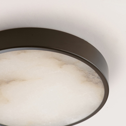 Slab 7" LED Alabaster Flush Mount