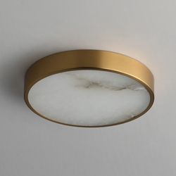 Slab 7" LED Alabaster Flush Mount