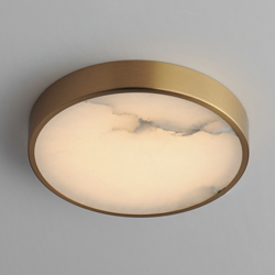 Slab 7" LED Alabaster Flush Mount
