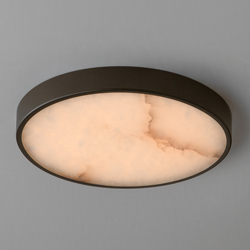 Slab 9" LED Alabaster Flush Mount