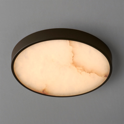 Slab 9" LED Alabaster Flush Mount