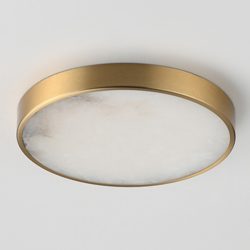 Slab 9" LED Alabaster Flush Mount