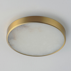 Slab 9" LED Alabaster Flush Mount