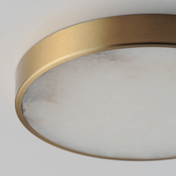 Slab 9" LED Alabaster Flush Mount