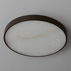 Slab 12" LED Alabaster Flush Mount