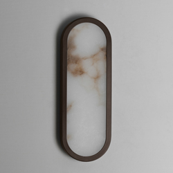 Plinth 15" LED Alabaster Wall Sconce