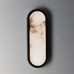 Plinth 15" LED Alabaster Wall Sconce