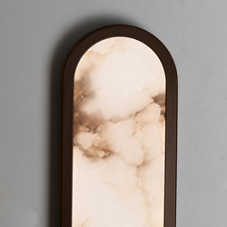Plinth 15" LED Alabaster Wall Sconce