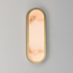 Plinth 15" LED Alabaster Wall Sconce