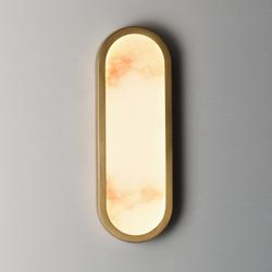 Plinth 15" LED Alabaster Wall Sconce