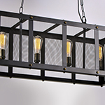 Palladium 4-Light Linear Pendant w/Bulbs