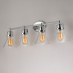 Seafarer 4-Light Bath Vanity With Bulbs