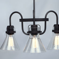 Seafarer 3-Light Chandelier With Bulbs