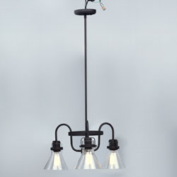 Seafarer 3-Light Chandelier With Bulbs