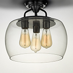 Goblet 3-Light Semi Flush Mount