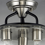 Goblet 3-Light Semi Flush Mount