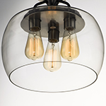 Goblet 3-Light Semi Flush Mount