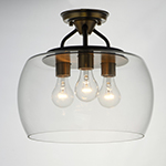 Goblet 3-Light Semi Flush Mount