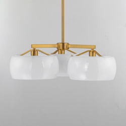 Glazed 3-Light Chandelier