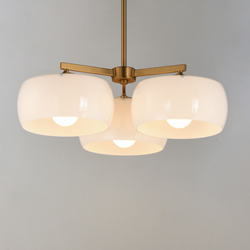 Glazed 3-Light Chandelier