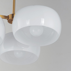 Glazed 3-Light Chandelier