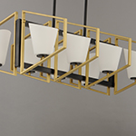 Oblique 8-Light Linear Pendant