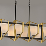 Oblique 8-Light Linear Pendant