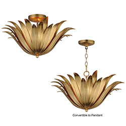 Firenze 3-Light Semi-Flush/Pendant Convertible