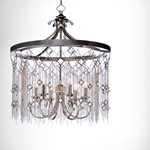 Maxim Lighting Alessandra 6-Light Silver Mist Traditional Crystal Chandelier