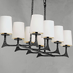 Anvil 8-Light Linear Pendant w/Shades