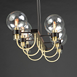 Bauhaus 6-Light Linear Chandelier