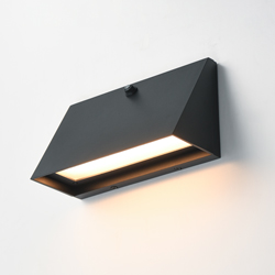 Pathfinder Wide LED Wall Sconce w Photocell