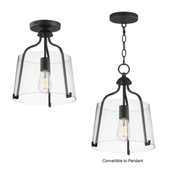 Bellmore 1-Light Pendant/Semi Flush