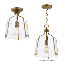 Bellmore 1-Light Pendant/Semi Flush