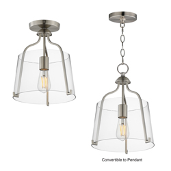 Bellmore 1-Light Pendant/Semi Flush