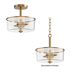 Fuller 2-Light Semi Flush/Pendant Convertible
