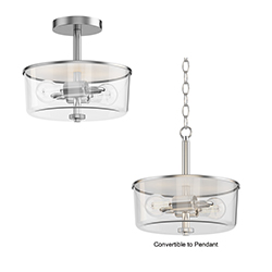 Fuller 2-Light Semi Flush/Pendant Convertible