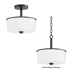 Fuller 2-Light Semi Flush/Pendant Convertible