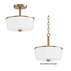 Fuller 2-Light Semi Flush/Pendant Convertible