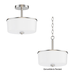 Fuller 2-Light Semi Flush/Pendant Convertible