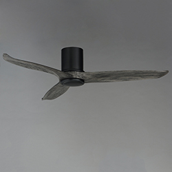 Woodwind 52" Solid Wood Blade Hugger Fan w LED