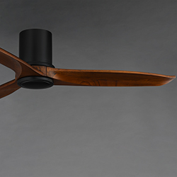 Woodwind 52" Solid Wood Blade Hugger Fan w LED