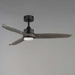 Woodwind 52" Solid Wood Blade Fan w LED Light Kit